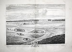 Imagen del vendedor de Grimsthorp in the County of Lincoln the Seat of the Rt. Honble. Robt. Earl of Lindsey, Lord Great Chamberlain of England, Baron of Willoughby Beck and Eresby, Lord Lieutenant and Custos Rotulorum of the abovesaid County; Hereditary Lord Warden of Waltham Forrest; and One of the Lords of Her Majestys most Honble. Privy Councill & c." - Grimsthorpe Castle Lincolnshire Bourne England garden Garten Gartenarchitektur architecture a la venta por Antiquariat Steffen Vlkel GmbH