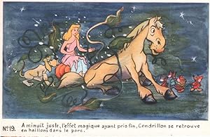 Cinderella Horse & Carriage Vintage French Walt Disney Postcard