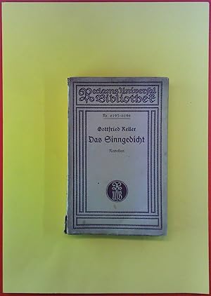 Seller image for Das Sinngedicht. Novellen. Reclams Universal-Bibliothek Nr. 6193-6196 for sale by biblion2