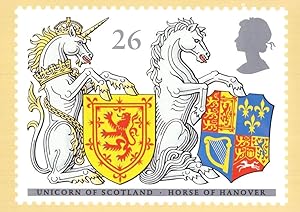 Unicorn Of Scotland Shield Horse Of Hanover PHQ FDC Frank Postcard