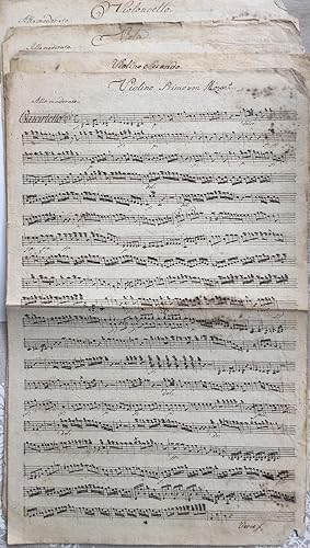 Bild des Verkufers fr Quartetto - Manuscript zum Verkauf von Adam Bosze Music Antiquarian