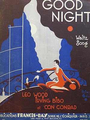 Bild des Verkufers fr WOOD Lo, BIBO Irving et CONRAD Con Good Night Chant Piano 1930 zum Verkauf von partitions-anciennes