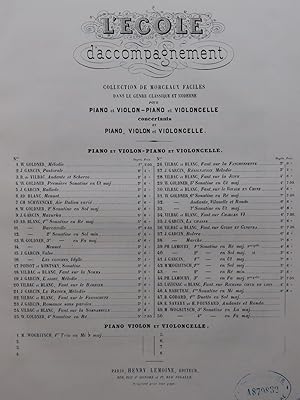 Image du vendeur pour GOLDNER W. Andante Villanelle et Rondo Piano Violon ca1870 mis en vente par partitions-anciennes