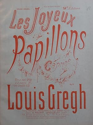 Seller image for GREGH Louis Les Joyeux Papillons Piano for sale by partitions-anciennes