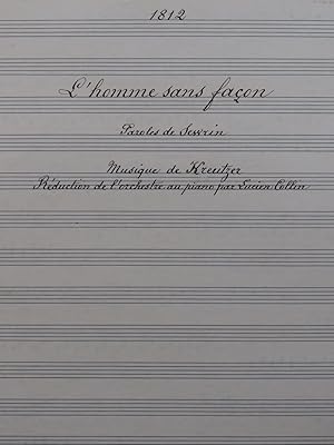 Bild des Verkufers fr KREUTZER L'Homme sans faon Manuscrit Chant Piano 1917 zum Verkauf von partitions-anciennes