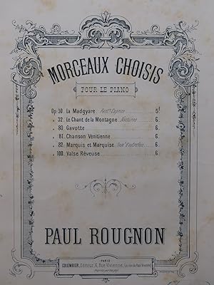 Seller image for ROUGNON Paul Marquis et Marquise Piano ca1888 for sale by partitions-anciennes