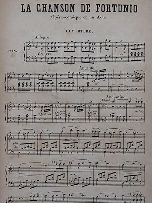 Imagen del vendedor de OFFENBACH Jacques La Chanson de Fortunio Opra Chant Piano ca1861 a la venta por partitions-anciennes