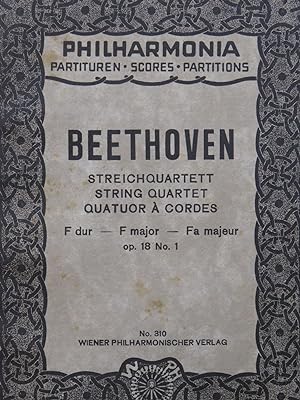 Immagine del venditore per BEETHOVEN Streichquartett op 18 No 1 Violon Alto Violoncelle venduto da partitions-anciennes