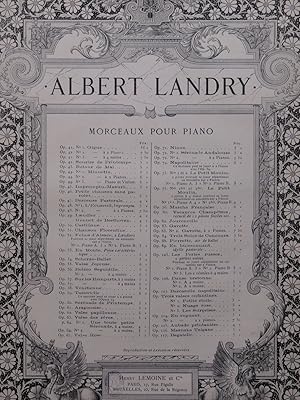 Seller image for LANDRY Albert En Voguant Piano ca1897 for sale by partitions-anciennes