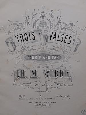 Seller image for WIDOR Ch. M. Valse No 1 Piano ca1880 for sale by partitions-anciennes