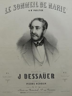 Image du vendeur pour DESSAER Joseph Le Sommeil de Marie Chant Piano ca1850 mis en vente par partitions-anciennes