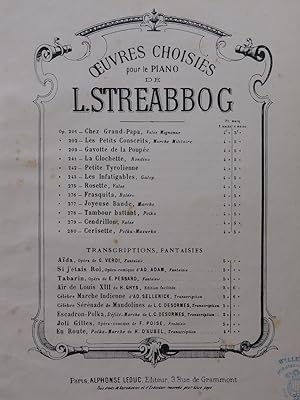 Image du vendeur pour STREABBOG Louis Clbre Marche Indienne Transcription Piano ca1885 mis en vente par partitions-anciennes