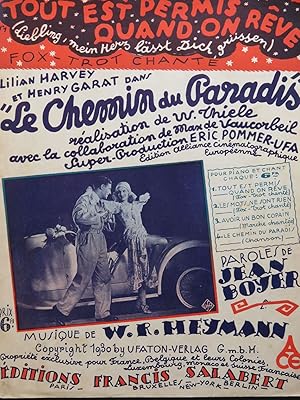 Seller image for HEYMANN W. R. Tout est permis quand on rve Chant Piano 1931 for sale by partitions-anciennes