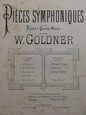 Image du vendeur pour GOLDNER W. Scherzo Piano 4 mains mis en vente par partitions-anciennes