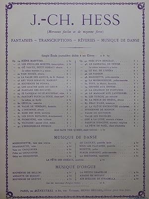 Seller image for HESS J. Ch. La Chanson de Fortunio Offenbach Fantaisie Caprice Piano ca1865 for sale by partitions-anciennes