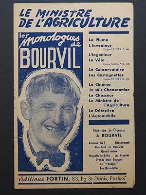 Image du vendeur pour Les Ministre de l'Agriculture Monologue Bourvil mis en vente par partitions-anciennes