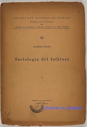 Imagen del vendedor de Sociologia del folklore a la venta por Librairie du Bassin