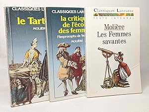 La critique de l'école des femmes + Les femmes savantes + Le Tartuffe ---- 3 livres