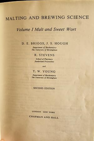 Imagen del vendedor de Malting and Brewing Science: Volume 1- Malt and Sweet Wort: Revised Edition a la venta por Mad Hatter Bookstore