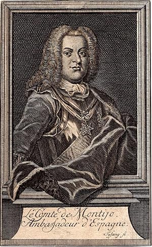 Bild des Verkufers fr Le Comte de Montijo, Ambassadeur d'Espagne. Kupferstich-Portrt von Sysang. zum Verkauf von Antiquariat Dennis R. Plummer