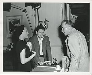 Seller image for The Postman Always Rings Twice (Original double weight photograph of Lana Turner and John Garfield talking with director Tay Garnett, from the set of the 1946 film) for sale by Royal Books, Inc., ABAA