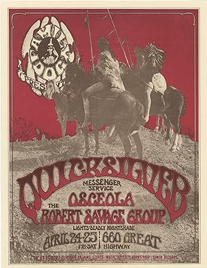 Original flyer for a performance by Quicksilver Messenger Service, 1970