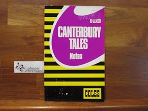 Seller image for Chaucer Canterbury Tales / Coles Notes for sale by Antiquariat im Kaiserviertel | Wimbauer Buchversand