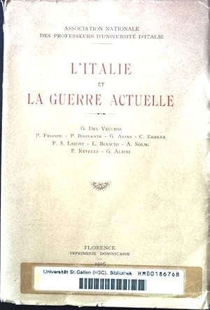 Seller image for L' Italie et la Guerre Actuelle. for sale by books4less (Versandantiquariat Petra Gros GmbH & Co. KG)