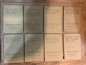 Seller image for 8 Piece Early Samuel French Play Booklets Collection Set: THE TWO COWARDS, A MARRIAGE PROPOSAL, I'M GOING, THE DOCTOR IN SPITE OF HIMSELF, JEAN-MARIE, MODESTY, THE POST-SCRIPTUM, and THE VILLAGE (Wraps) for sale by Observance of Hermits