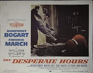Bild des Verkufers fr The Desperate Hours Lobby Card #1 1955 Humphrey Bogart, Fredric March zum Verkauf von AcornBooksNH