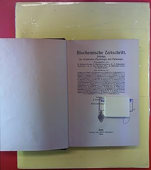 Immagine del venditore per Biochemische Zeitschrift. Beitrge zur chemischen Physiologie und Pathologie. ZWEIUNDZWANZIGSTER BAND venduto da biblion2