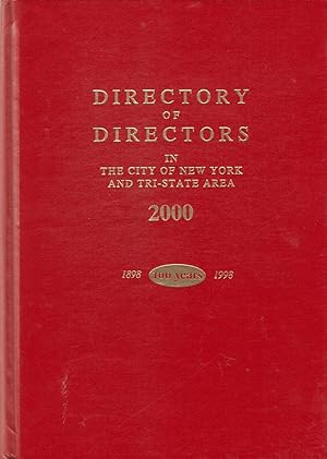 Seller image for Directory of Directors in the City of New York and Tri-State Area, 2000 for sale by Robinson Street Books, IOBA