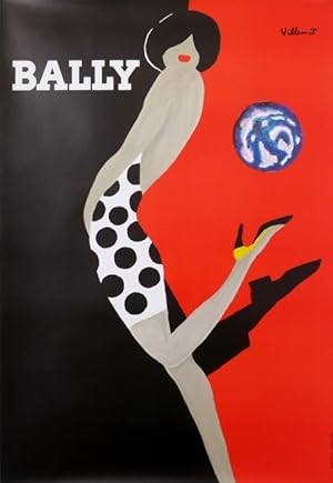 AFFICHE : BALLY (Femme de profil avec ballon)