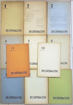 Bild des Verkufers fr Recuperacin. Revista de Divulgacin Cientfica y Literaria zum Verkauf von Chaco 4ever Books