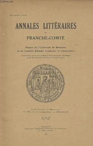 Bild des Verkufers fr Annales littraires de Franche-Comt- Organe de l'Universit de Besanon et de l'Institut d'Etudes Comtoises et Jurassiennes- 4me anne zum Verkauf von Le-Livre