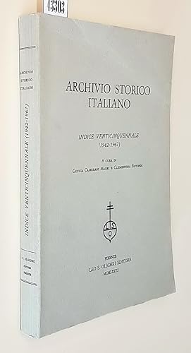 Image du vendeur pour ARCHIVIO STORICO ITALIANO - Indice venticinquennale (1942-1967) mis en vente par Stampe Antiche e Libri d'Arte BOTTIGELLA