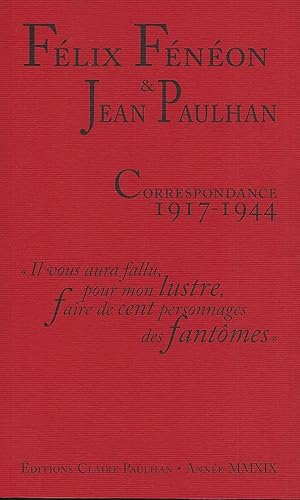 Image du vendeur pour Correspondance 1917-1944. mis en vente par Librairie Les Autodidactes - Aichelbaum