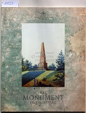 Bild des Verkufers fr Das Monument zu Rheinsberg. zum Verkauf von Antiquariat hinter der Stadtmauer
