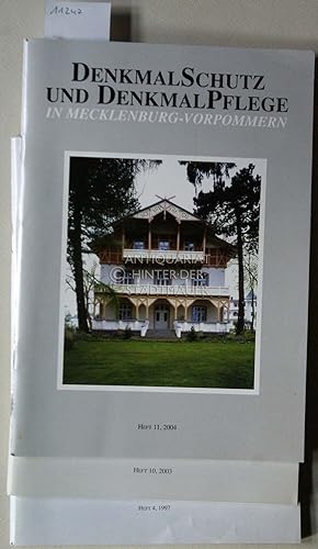 Denkmalschutz und Denkmalpflege in Mecklenburg-Vorpommern. (10 Hefte) Hrsg.: Ministerium für Bild...