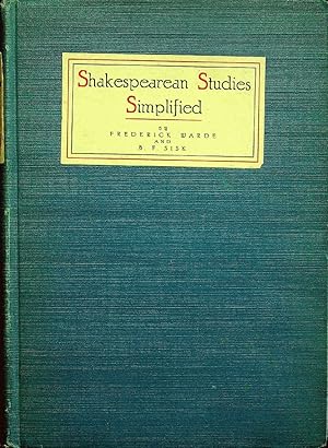 Image du vendeur pour SHAKESPEAREAN STUDIES SIMPLIFIED. mis en vente par Epilonian Books