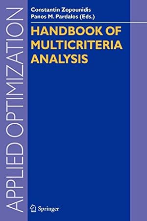 Immagine del venditore per Handbook of Multicriteria Analysis (Applied Optimization) [Soft Cover ] venduto da booksXpress