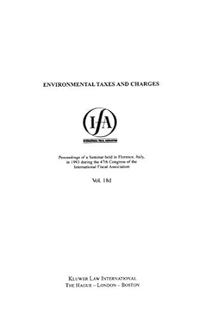 Image du vendeur pour Ifa: Environmental Taxes And Charges (IFA Congress Series Set) [Soft Cover ] mis en vente par booksXpress