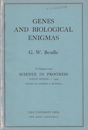 Imagen del vendedor de Genes and Biological Enigmas by Beadle, G.W. a la venta por Robinson Street Books, IOBA