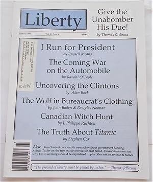Seller image for Liberty Vol. 11 No. 4 (March 1998) (Libertarian Magazine) for sale by Bloomsbury Books