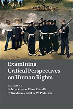 Imagen del vendedor de Examining Critical Perspectives on Human Rights [Paperback ] a la venta por booksXpress