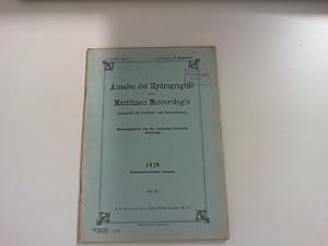 Bild des Verkufers fr Annalen der Hydrographie und Maritimen Meteorologie Zeitschrift fr Seefahrt und Meereskunde, 67. Jahrgang., Heft 9.-15. September 1939. zum Verkauf von Zellibooks. Zentrallager Delbrck