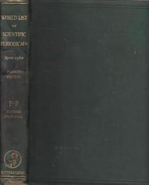 Bild des Verkufers fr World List of Scientific Periodicals Published in the Years1900-1960 3 volumes by Brown, Peter and George stratton Edited By zum Verkauf von Robinson Street Books, IOBA