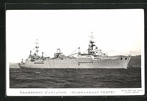 Carte postale Kriegsschiff Commandant Teste vor der Küste