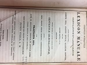Imagen del vendedor de Lexicon Manuale: Graeco-Latinum et Latino-Graecum by Schrevelii, Cornelii a la venta por Robinson Street Books, IOBA