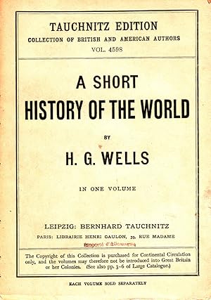 Seller image for A Short History of the World: Collection of British and American Authors Vol. 4598 by Wells, H.G. for sale by Robinson Street Books, IOBA
